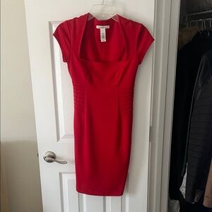 Laundry by Design Red Cap Sleeve Mini Dress